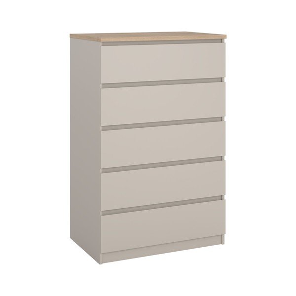 Krem komoda 77x121x50 cm Naia – Tvilum