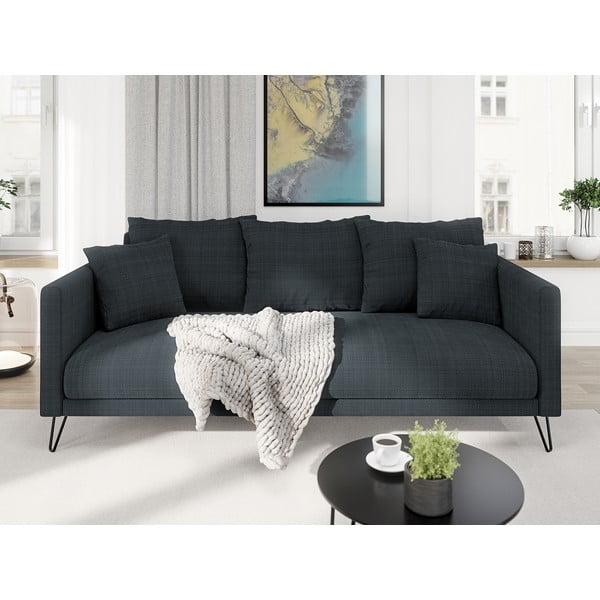 Tamno siva sofa od šenila 200 cm Freya – Ropez-image-1