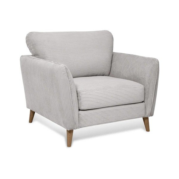 Svijetlo siva fotelja od samta Paris – Scandic