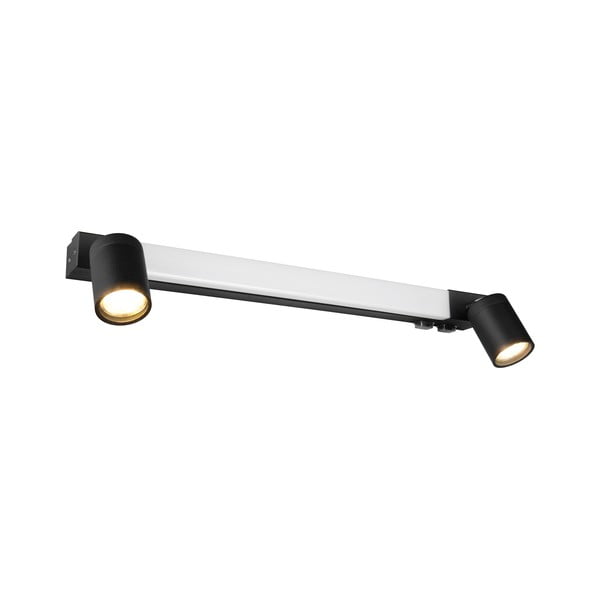 Mat crna LED zidna lampa Enrico – Trio