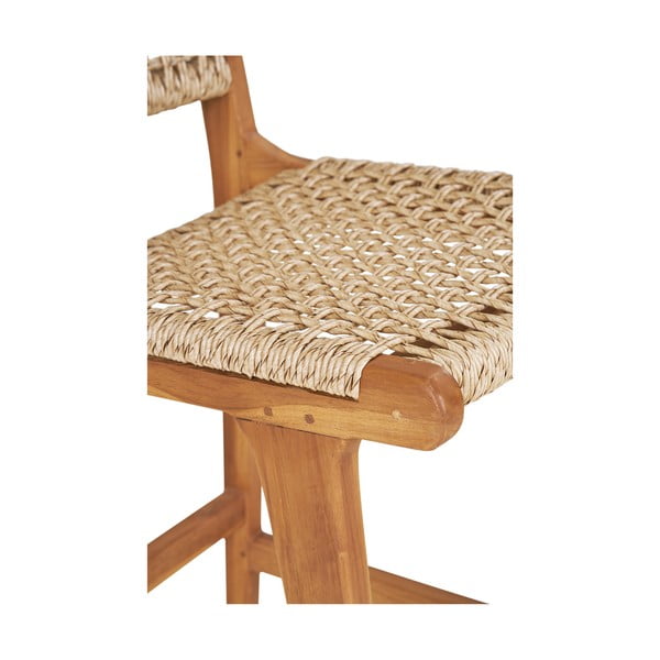 Barska stolica od masivne tikovine u prirodnoj boji (visine sjedala 60 cm) Derby – House Nordic-image-4