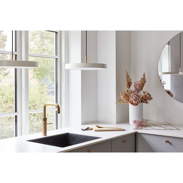 Krem LED viseća svjetiljka s mogućnosti zatamnjivanja s metalnim sjenilom ø 43 cm Asteria Plus Medium – UMAGE-image-3