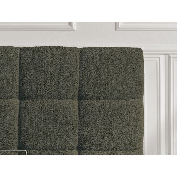Zeleni podstavljeni tapecirani/od iverice bračni krevet s prostorom za odlaganje s podnicom 160x200 cm Kumo – Bobochic Paris-image-3
