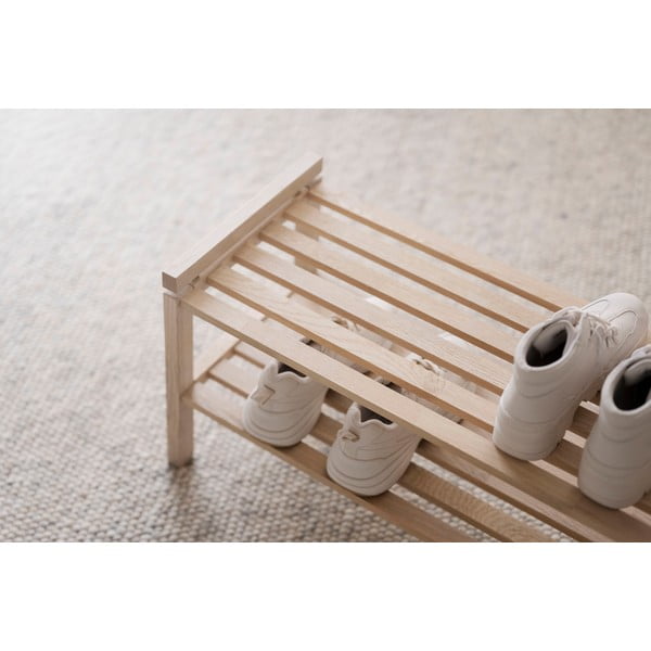 Ormarić za cipele od punog hrasta u prirodnoj boji Confetti – Rowico-image-4