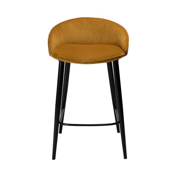 Barska stolica od žutog baršuna DAN-FORM Denmark Dual, visina 91 cm-image-1