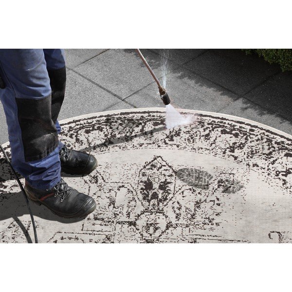 Crno-krem vanjski tepih NORTHRUGS Borbon, ø 140 cm-image-2