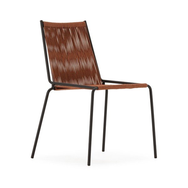 Metalne sklopive blagovaonske stolice u setu 2 kom boja terakote Emily – Marckeric