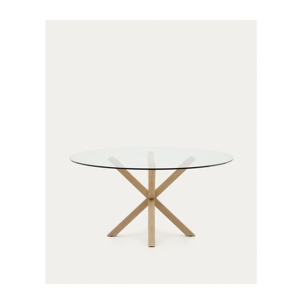 Okrugao blagovaonski stol sa staklenom pločom stola ø 150 cm Argo – Kave Home-image-3