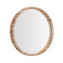 Zidno ogledalo s okvirom od masivnog drveta ø 80 cm Polke – Kave Home