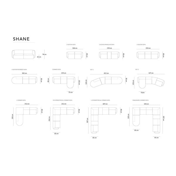 Plava sofa 302 cm Shane – Micadoni Home-image-4