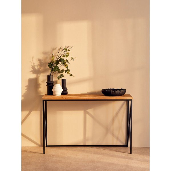 Pomoćni stol od masivne jele u prirodnoj boji 48x120 cm Kickford – Premier Housewares-image-1