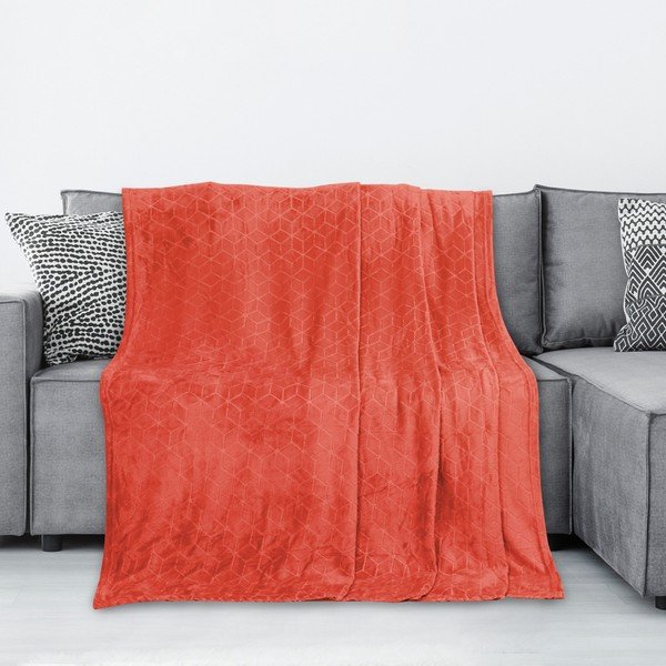 Crvena dekica od DecoKing Nessa mikrovlakana, 150 x 70 cm-image-1
