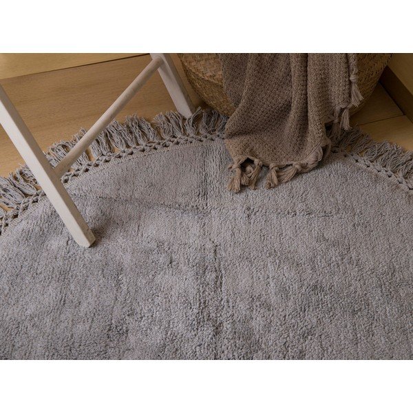 Svijetlosmeđa pamučna kupaonska prostirka Irya Home Collection Lora, ø 90 cm-image-2