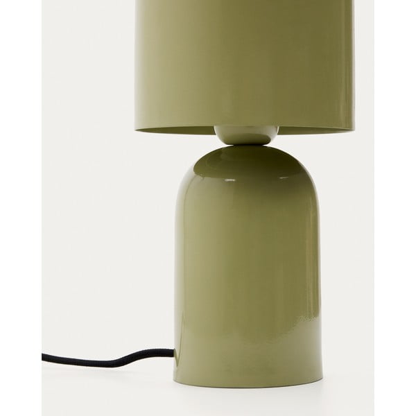 Zelena stolna lampa s metalnim sjenilom (visina 28 cm) Monze – Kave Home-image-4