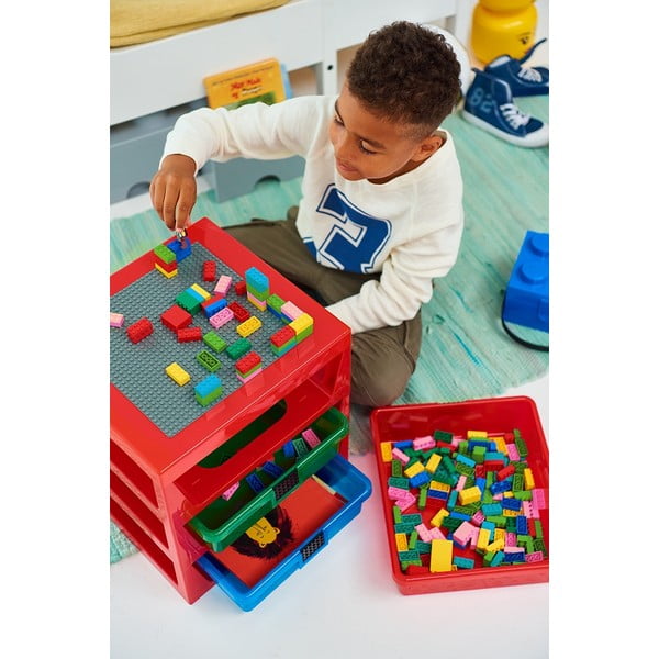 Crveni organizator s 3 ladice za odlaganje LEGO®-image-1
