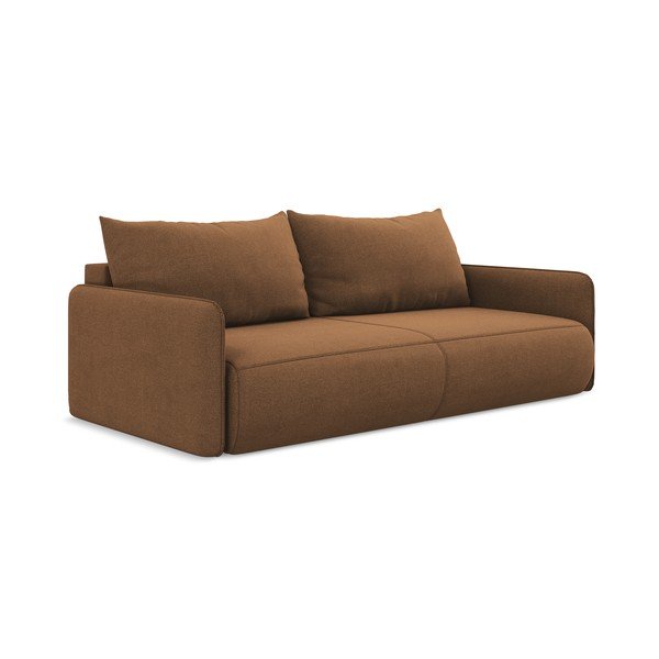 Narančasta sklopiva/s prostorom za odlaganje sofa 216 cm Nanea – Makamii-image-2
