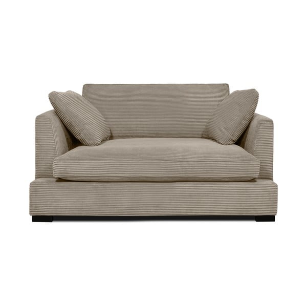 Bež sofa od samta 132 cm Mobby – Scandic