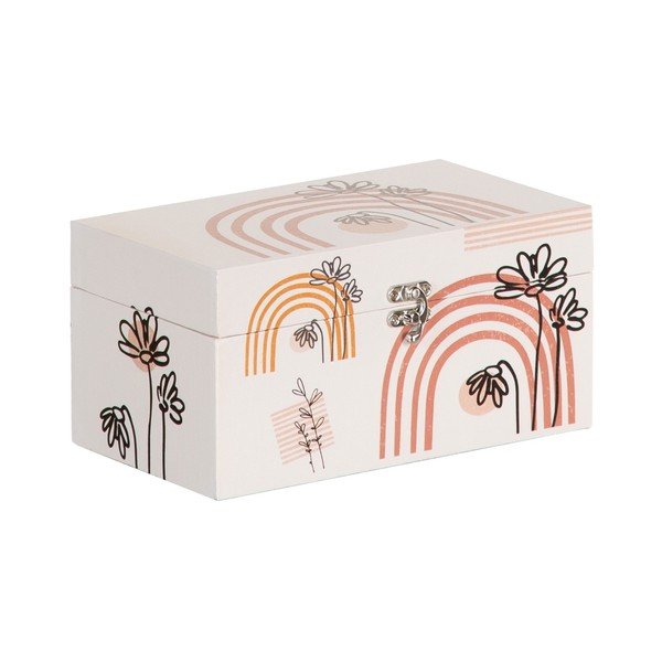 Krem dekorativne kutije za pohranu u setu  2 kom 30x18x15 cm Flowers – Ixia-image-3