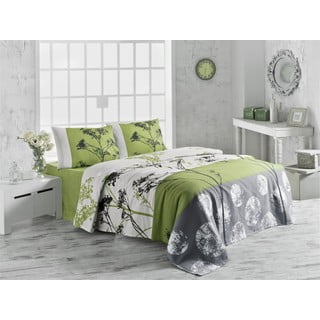 Lagani pamučni prekrivač za bračni krevet Belezza Green, 200 x 230 cm