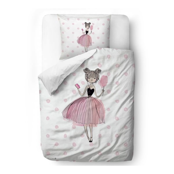 Pamučna dječja posteljina Butter Kings Pink Girls, 100 x 130 cm