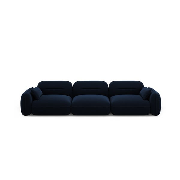 Tamno plava baršunasti sofa 320 cm Audrey – Interieurs 86