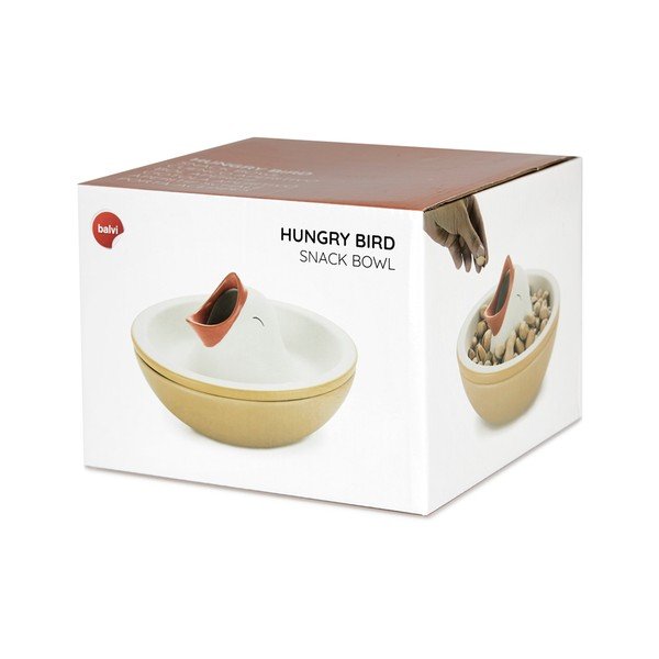 Žuta /bijela keramička zdjelica za posluživanje 250 ml Hungry Bird – Balvi-image-3