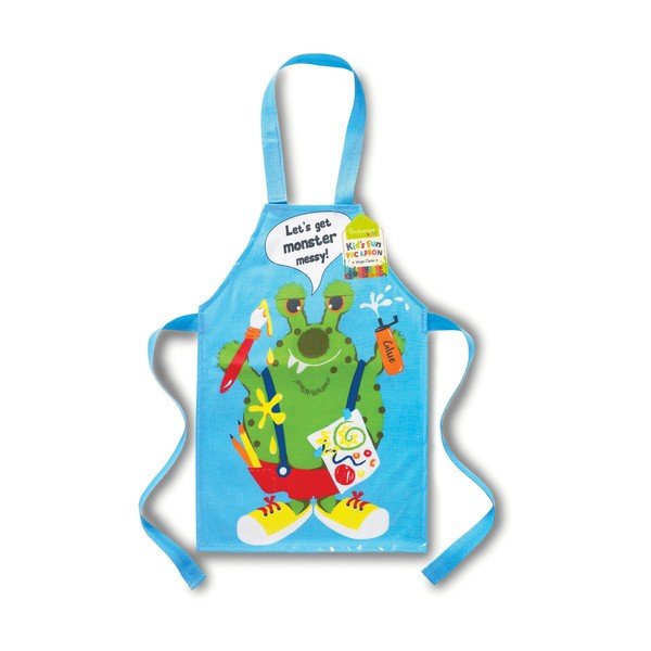 Plava pamučna dječja pregača Cooksmart ® Monster-image-1