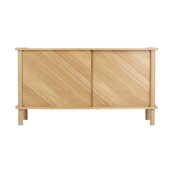 Komoda od punog hrasta s kliznim vratima u prirodnoj boji 135x73,5x48 cm Italic – UMAGE-image-3