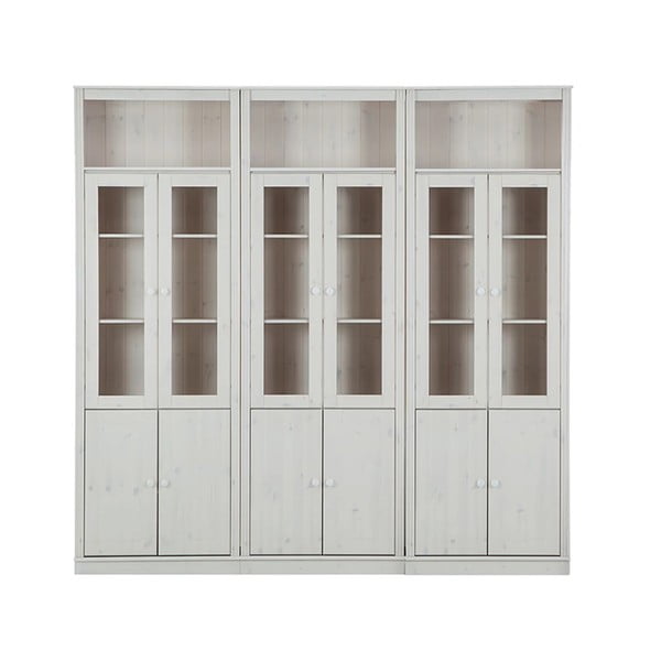 Bijela vitrina od masivnog bora 518x223 cm Anita – Støraa