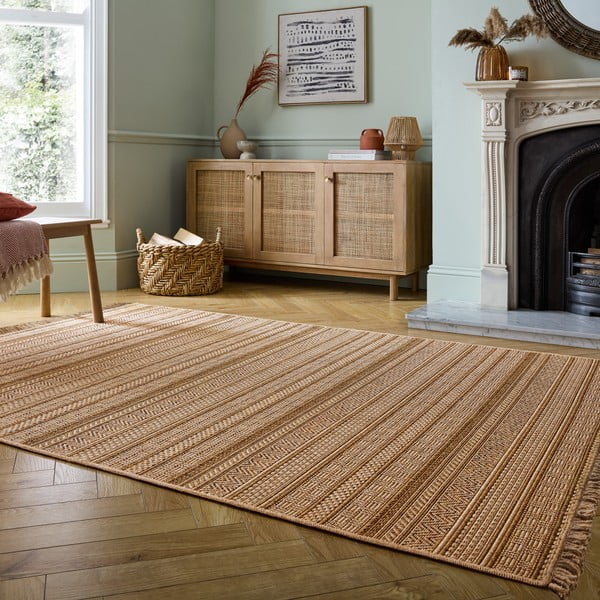 Vanjski tepih u prirodnoj boji 120x170 cm Farah Stripe – Flair Rugs-image-2