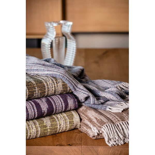 Smeđi pokrivač s udjelom pamuka Euromant Zanzibar, 140 x 180 cm-image-1