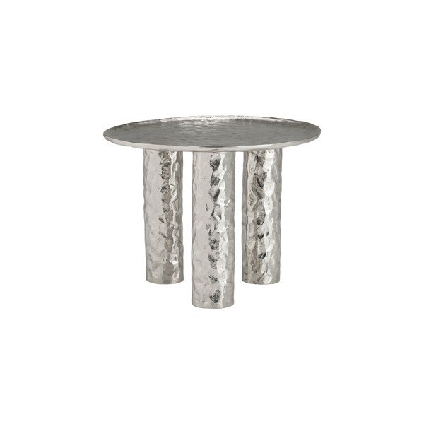 Okrugao stolić za kavu aluminijski u srebrnoj boji ø 60 cm Art – Ellos Home-image-2