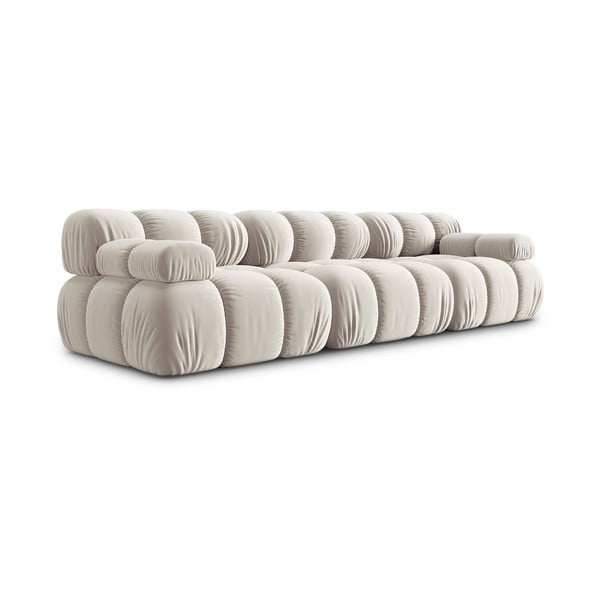 Bež baršunasti sofa 282 cm Bellis – Micadoni -image-3
