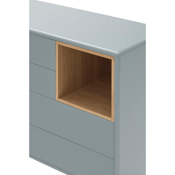 Plava/siva niska komoda 90x90 cm Corvo – Teulat-image-4
