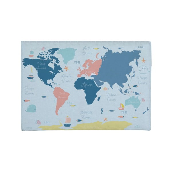 Prostirka za kupanje s dodatkom pamuka Really Nice Things Worldmap, 40 x 60 cm