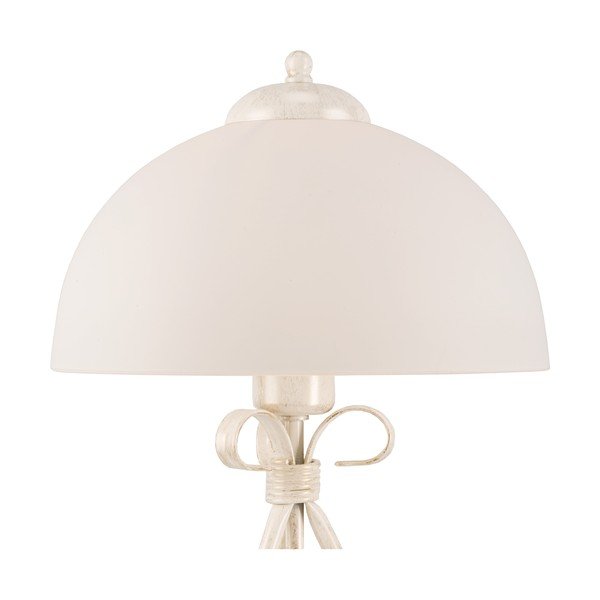 Bijela stolna lampa sa staklenim sjenilom (visina 43 cm) Adelle – LAMKUR-image-4