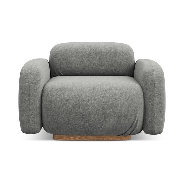 Siva modularna sjedeća garnitura od bouclé tkanine Ailani – Makamii-image-1