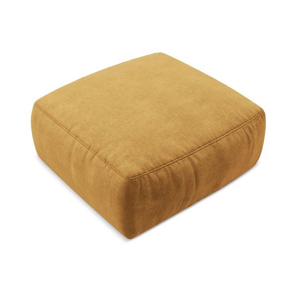 Senf žuti tabure od šenila Kuki – Makamii-image-2