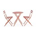Željezni vrtni blagovaonski set boje terakote za 2 osobe Austin – Bizzotto