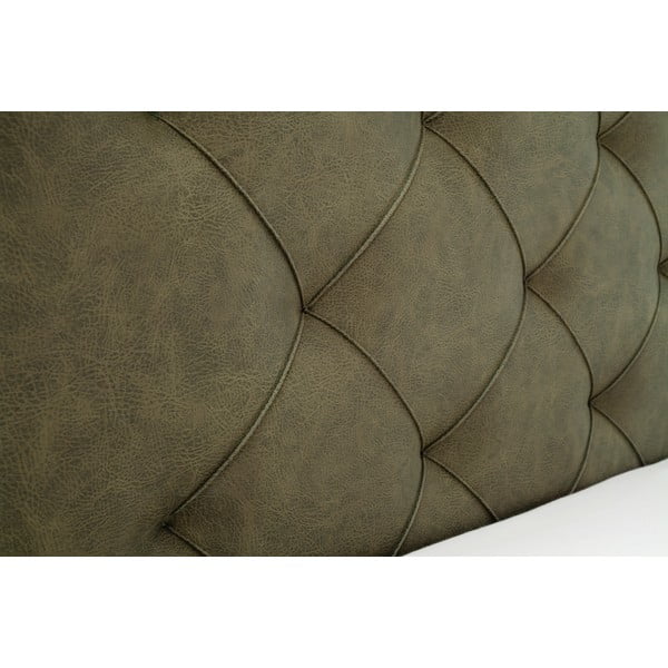 Zeleni tapecirani bračni krevet s prostorom za odlaganje s podnicom 180x200 cm San Remo – Meise Möbel-image-1