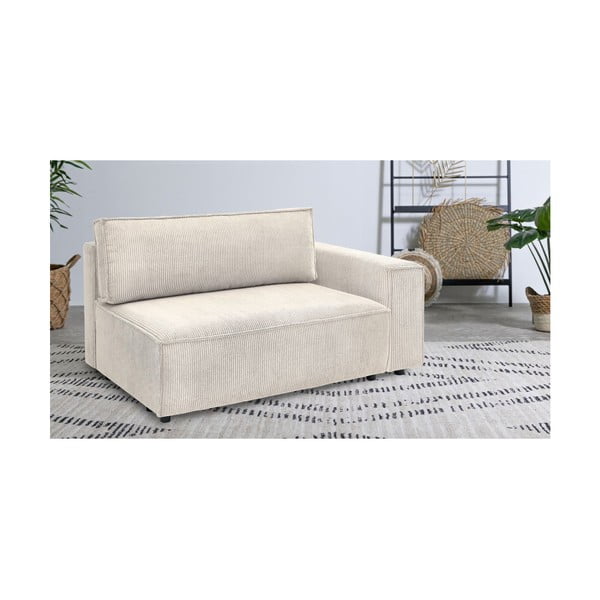 Krem modularna sjedeća garnitura od samta (s desnim kutom) Nihad modular – Bobochic Paris-image-1