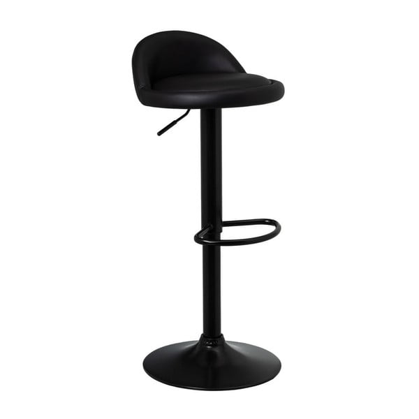Crne barske stolice u setu podesive visine 2 kom od umjetne kože (visine sjedala 72 cm) – Casa Selección