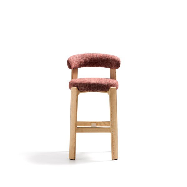 Barska stolica od čvrste jeseni boja terakote/u svijetloj prirodnoj boji (visine sjedala 75 cm) Granite – Kave Home-image-2