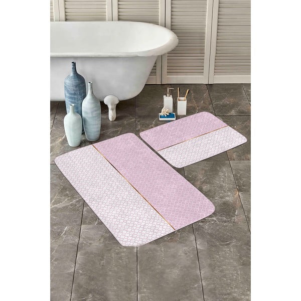 Ružičaste kupaonske prostirke u setu 2 kom 60x100 cm – Mila Home-image-3