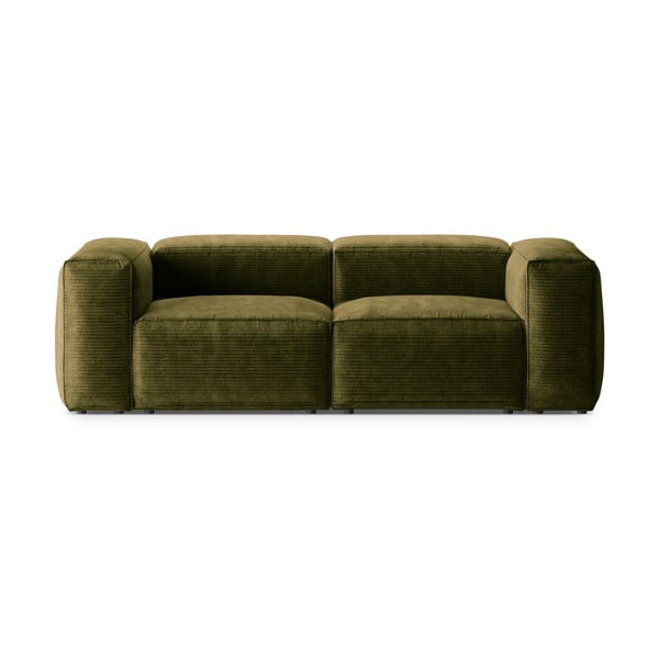 Zelena sofa od samta 224 cm Bergamo – Cosmopolitan Design