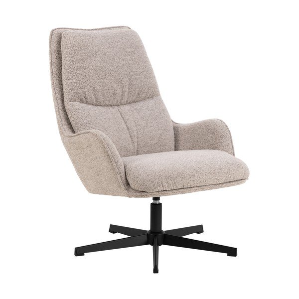 Bež okretna fotelja od bouclé tkanine Bosley – Actona