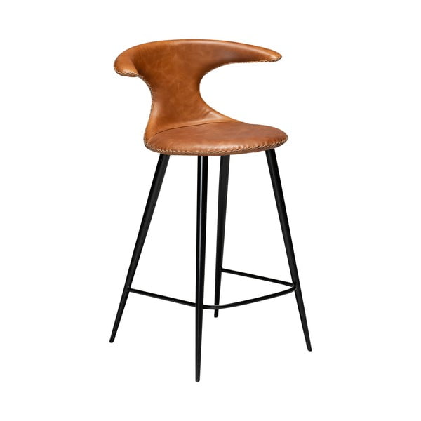 Smeđa kožna barska stolica DAN-FORM Danska, visina 90 cm