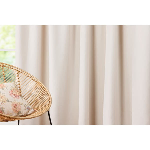 Krem zavjesa s kukama 140x260 cm – Mendola Fabrics-image-1