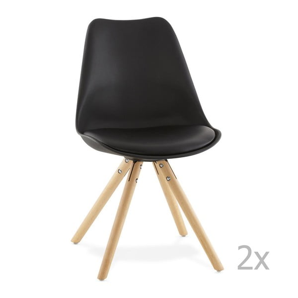 Set od 2 crne blagovaonske stolice Kokoon Design Tolik