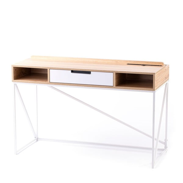 Radni stol s pločom stola u dekoru hrasta 48x120 cm Odel – Homede